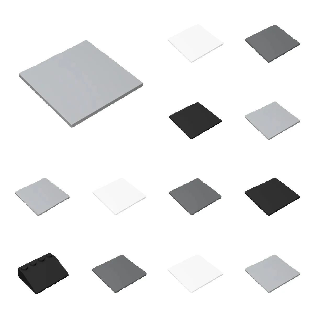 Tech Accessories Gifts - 10pcs 10202 Flat Tile 6x6 High-Tech
