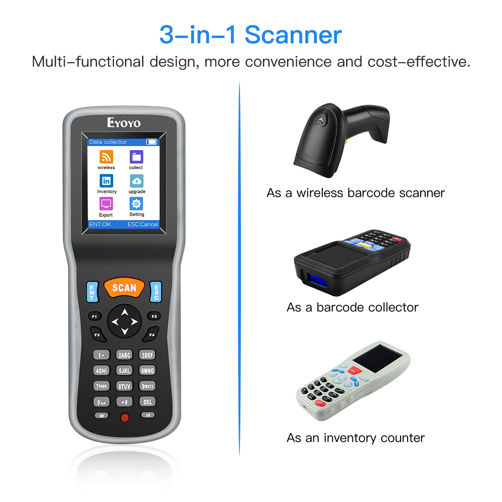 Eyoyo 1D Wireless Barcode Scan - огляд і ціна Document Scanner Portable